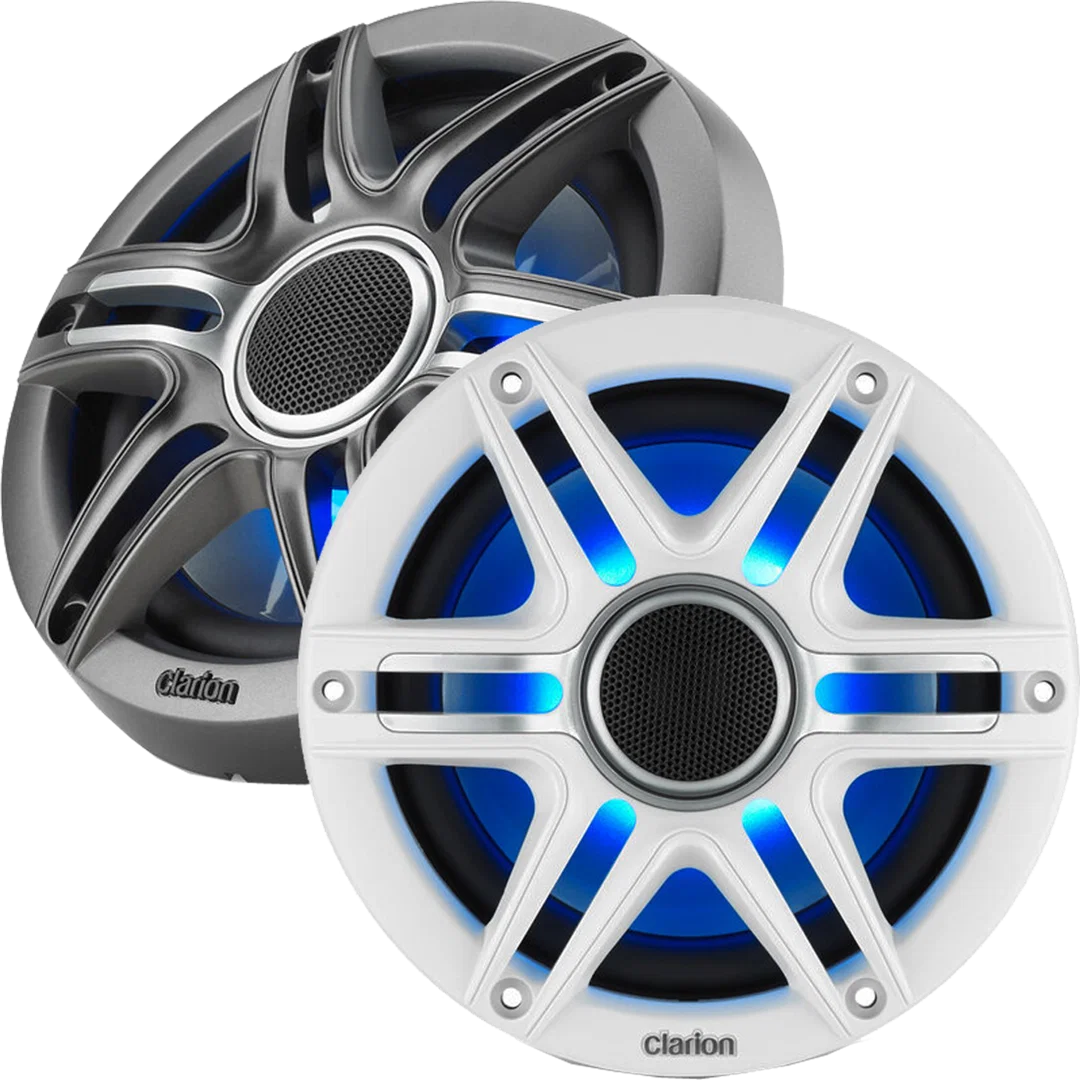 010-03048-00 – CLARION Speaker, Speaker Pair, 6.5-Inch Marine Coaxial Speakers With 1-Inch (25 Mm) Silk Dome Tweeters...